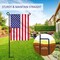 Garden Flag Stand Holder, Premium Yard Flag Holder Weather-Proof Metal Powder-Coated